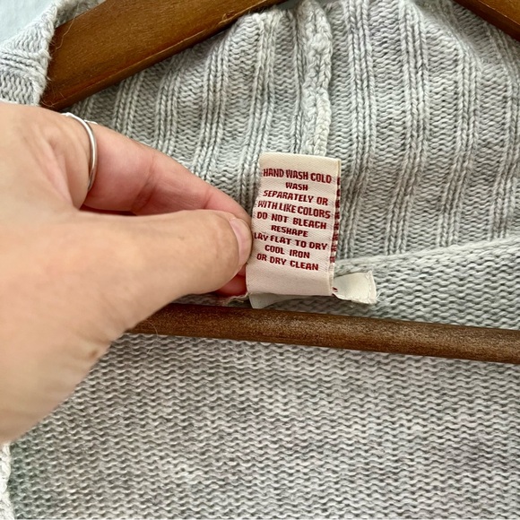 Sundance Light Grey Open Front Knit Cardigan Size XL - Picture 11 of 16